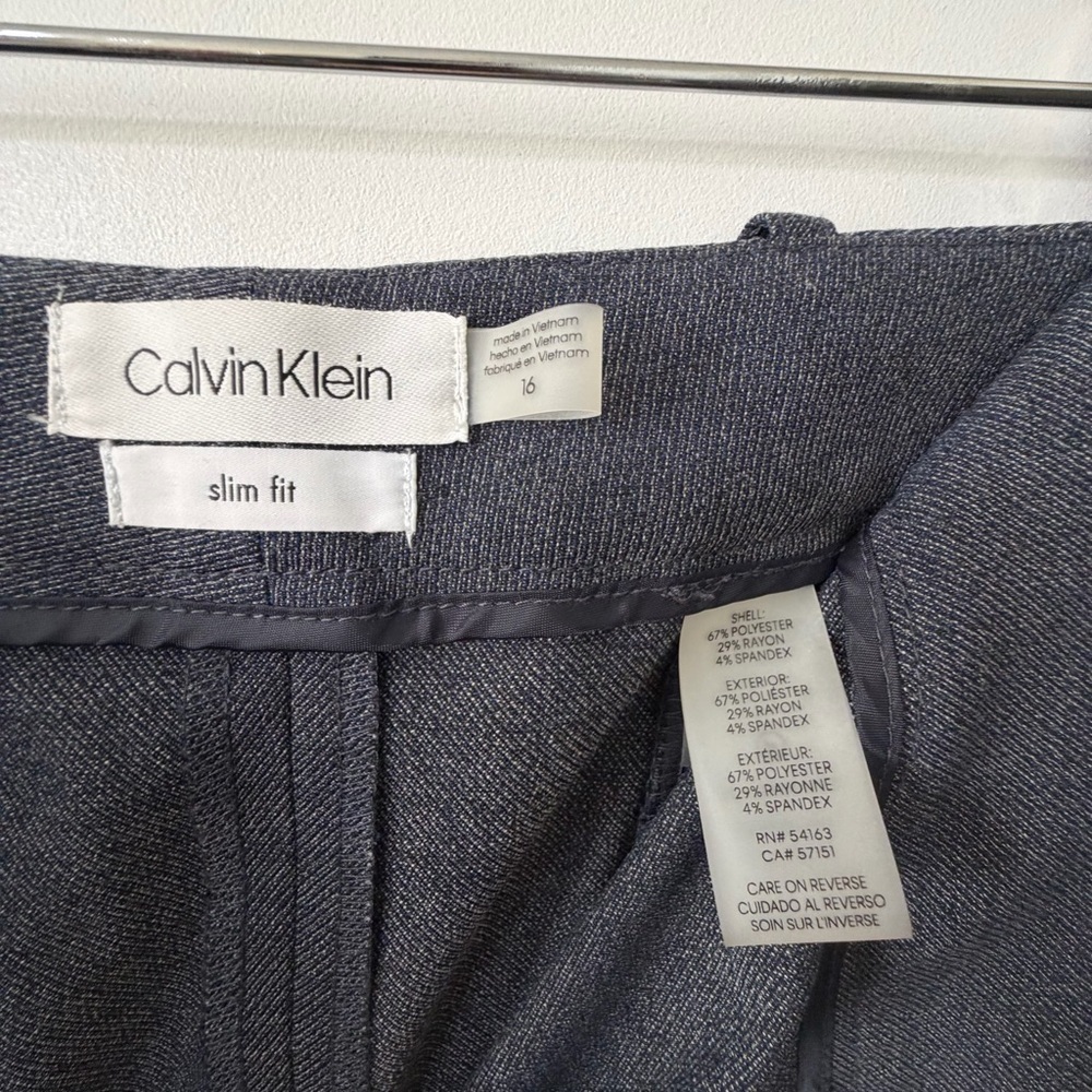 Calvin Klein Navy Suit Dress Trouser Pants Size 16 - Picture 4 of 10
